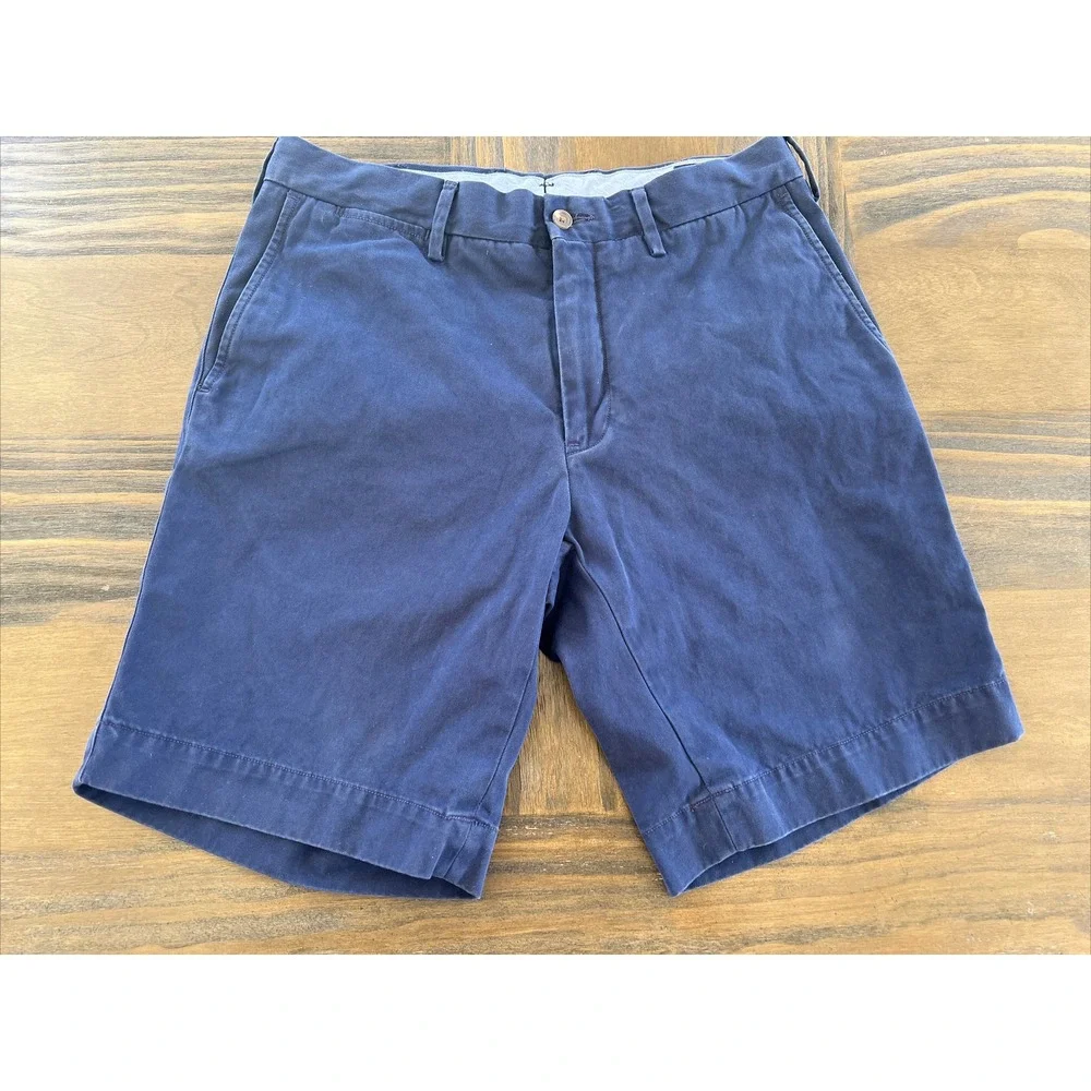 Polo Ralph Lauren Stretch Classic Fit Shorts Mens Size 30 Navy Blue Chinos